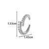 Minimalista Francês Zircônia Versátil para o Dia a Dia de Alto Padrão Micro-Incustado Zircônia em Formato U Levemente Luxuoso Europeu e Americano Ear Cuffs Sem Perfuração