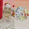 Oro puro 999 Labubu popular colgante de oro serie poni de peluche cordón para promoción de transmisión en vivo de TikTok