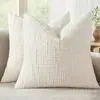 Funda de Almohada de Chenilla Doble Cara con Textura de Bambú Hilo Grueso para Sala de Estar, Cojín Sencillo de Color Sólido Estilo Europeo y Americano