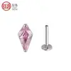 Pendientes de Aleación de Titanio F136 con Forma de Cometa Pequeña en Forma de Diamante Incrustados con Circonita Pendientes de Labio de Tendencia Nicho Pendientes de Hélice Auricular Joyería para Piercings Corporales