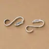 Prata de lei S925, vintage, maciço, fecho de águia de prata único, fecho de gancho de águia, pulseira masculina DIY, acessório de joia de prata, fecho grande