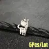 5 Peças/Pacote Exportação Novo Desenho Animado Pequeno Animal Pet Cachorro Pingente Material de Aço Inoxidável Brincos Pulseira Colar DIY