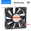 8CM/cm 8015 5v rolamento de esferas duplo carro a bateria carro elétrico carregador de carro ventilador de resfriamento USB silencioso