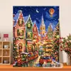 Pintura al óleo digital de Santa Claus transfronteriza para colorear DIY, diseño personalizado basado en imágenes proporcionadas, pintura decorativa acrílica para principiantes, venta al por mayor