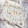 40 peças Acessórios para Chaveiro de Contas Conjunto Completo Materiais Coloridos Semi-acabados Ferramentas para Artesanato com Contas DIY Feito à Mão