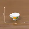 Mini conjunto de chá, pote e prato para micro paisagismo, acessórios de decoração DIY para casa de bonecas, pequenos enfeites de mesa