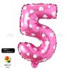 Pequeno balão alfanumérico de filme de alumínio rosa de 16 polegadas Festa de Aniversário casamento layout de casamento balão de folha de alumínio