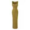 Vestido largo ajustado de encaje negro con tirantes estilo francés para mujer, nuevo y sexy bodycon para 2026