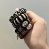 Cuerda Elástica Alta para la Cabeza Anillos Retro Artísticos para el Cabello Cuerda para Cola de Caballo Alta Goma Elástica de Moda para Adultos Anillo de Toalla Accesorios para el Cabello