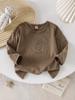 Camiseta de otoño para bebé, camiseta básica para niños y niñas, de algodón, nueva ropa para niños, camiseta básica para niños de talla pequeña y mediana, de moda.
