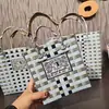 Bolsa Tejida a Mano Tailandesa Gran Capacidad Cesta de Verduras DIY Bolsa de Playa Bolso de Recuerdo Bolsa de Regalo Navideño