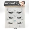 Adhesivos luminosos de acrílico de diamante para ojos, 3 pares, adhesivos para ojos, adhesivos para cejas, adhesivos de diamante para ojos, adhesivos luminosos para la cara, adhesivos de maquillaje para la cara para baile de fiesta