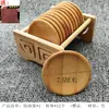 Juego de posavasos redondos de bambú, tapete aislante del calor para taza de té, posavasos cuadrado de kung fu, accesorios para ceremonia del té, tapete para taza de té