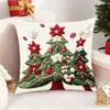 Capa de Almofada de Natal 2026 para Exportação, Estilo Velhinho Boneco de Neve, Almofada de Encosto de Sofá para Casa, Presente de Feriado, Em Estoque