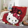Manta de Dibujos Animados Hello Kitty Funda para Sofá Manta de Franela Gato Kt Transfronteriza Sanrio Manta Hellokitty