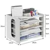 Porta-arquivos Transfronteiriço Organizador de Armazenamento de Arquivos para Mesa Organizador de Classificação de Cartas e Papel Porta-armazenamento para Estudo e Escritório