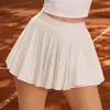 Nuevo conjunto deportivo de falda para mujer, sin mangas, con media cremallera, de cintura alta, falda plisada para pickleball, de secado rápido, disponible para entrega inmediata