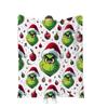 Manta Popular de Cuatro Estaciones Transfronteriza de Comercio Exterior Verde Navideño Peluda Grinch Manta de Franela Manta para Siesta con Aire Acondicionado