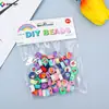 Embalagem com Fecho Argila Macia Fruta Pulseira DIY Contas Soltas Fio para Montar Pulseira Acessórios de Joias Contas Fruta de Argila Macia