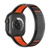 Adecuado para Bandas de Apple Watch Applewatch12/11/Ultra/Se Curva Bicolor Lateral Desmontable Banda de Reloj de Acero Inoxidable
