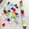Cuentas brillantes con forma de corazón para manualidades, con agujeros verticales, cuentas de corazón coloridas, cadenas para teléfono móvil, llaveros, materiales para cortinas de cuentas