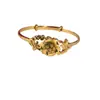 Nova Pulseira de Lótus Banhada a Ouro Estilo Chinês Joias Femininas Moda Retro Versátil Pulseira de Flor Joias de Ouro Imitação Acessório de Mão
