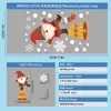 Decorações de Natal Gnomo Guirlanda Vermelha Adesivo Eletrostático para Porta de Vidro Janela Atmosfera Transfronteiriça 2027