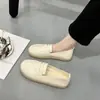 Elegantes zapatos planos de otoño para mujer con suela blanda, cómodos y no cansados zapatos de enfermera, slip-ons planos delgados, estilo de caña media 2026