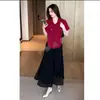 Dropshipping Verão 2026 Novo Estilo Camisa de Manga Curta Solta Emagrecedora para Mulheres, Roupa de Mãe Elegante e Versátil