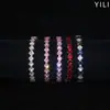 Pulseras, Brazaletes y Pulseras de Zirconia Colorida de Lujo Ligero y Gama Alta de Nicho, Fabricantes Mayoristas de Joyería de Moda Transfronteriza