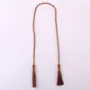 57cm Cuerda Larga de Color Sólido Sencillo Borla de Doble Cabeza Flecos para Cortina DIY Atadura Accesorios para Botella de Vino Borla Venta al por Mayor