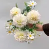 Flor de Simulación Flor de Crisantemo Bola de Cuatro Cabezas Tenis de Mesa Crisantemo Boda Conjunto de Flores para Salón de Bodas Decoración del Hogar Decoración Flor Artificial