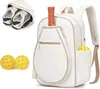 Mochila Deportiva para Tenis al Aire Libre Acolchada para Pickleball con Compartimento para Zapatos y Bolsillo Impermeable Bolsa para Raquetas de Pickleball