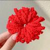 Banda de goma roja nueva para niños, cuerda para la cabeza de niña bebé, banda elástica para el cabello, cuerda para el cabello de Año Nuevo, ata el cabello, no daña el cabello