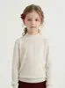 2026 Novo Outono Inverno Comércio Exterior Roupas Infantis Cor Sólida Gola Redonda Suéter Gola Alta Estilo Básico Simples Manga Longa Tops para Meninos e Meninas