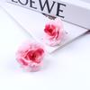 Cabeça de flor rosa de simulação fundo parede de flores decoração DIY Chapéu de palha acessórios de flor de seda véu de noiva fabricantes atacado