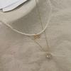 Estilo de Nicho, Gama Alta, Lujo Ligero, Pequeño Aroma, Cadena para Clavícula con Lazo, Collar de Perlas Simple de Moda Retro para Mujer