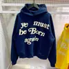 Moletom Cpfm Ye Must Be Born Again Rebirth com Letras de Espuma, Jaqueta de Casal com Forro de Lã