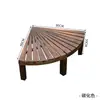 Escalón de Madera Maciza Reposapiés Esquina de Balcón Tabla de Escalón de Madera Elegante Simple Creativo Florero de Esquina de Pie Forma Redonda