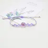 Pulseiras de Flores Secas Mais Vendidas Transfronteiriças, Pulseiras de Narciso e Flor de Cerejeira, Pulseiras Trançadas, Presentes para Estudantes e Namoradas, Itens para Barracas de Feira