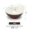Tazón pequeño de melamina de dos colores, blanco café, tazón de arroz, tazón de sopa, olla caliente, vajilla de restaurante, platos, cuchara, taza, plástico, imitación de porcelana, comercial.