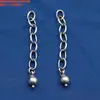 Cadena de Extensión de Plata de Ley con Cadena Plana Retorcida de Pez Pequeño con Cadena Retro Vieja DIY Hecha a Mano Cadena de Acabado con Cuentas
