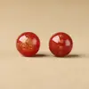 Ágata Roja Natural, Ágata Negra, Cuentas Redondas Sueltas Redondas Perforadas, Runas Totémicas, Cultura Popular, Protección Budista, Signos del Zodiaco