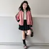 Chaqueta de Waffle para Niñas Primavera y Otoño Estilo Coreano 2026 Nuevo Top de Moda para Niñas, Chaqueta Rayada para Niños Talla Mediana y Grande