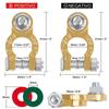 Terminal de batería de latón para coche, conector de clip de batería de un solo tornillo M8