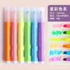 Plumón Resaltador de una Sola Punta Marcador Fluorescente para Estudiantes para Usar para Repaso y Resaltar Puntos Clave, de Color Claro, Gran Capacidad, Pluma Especial para Journaling