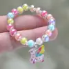 Pulsera de Dibujos Animados Nueva Pulsera Infantil Unicornio Niña Pequeña Accesorios de Dibujos Animados Joyería con Cuentas Niñas Viaje Versátil