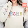 Moletom Europeu Personalizado Transfronteiriço com Coração na Manga para Mãe e g