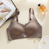 Ropa interior cómoda de gelatina de soporte suave sin costuras para mujer, copa fija, pecho pequeño, push-up, anti-flacidez, sin aros
