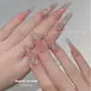 Accesorios de arte para uñas con pedrería de flor blanca de cinco pétalos, pedrería popular de fondo plano, kit de materiales de decoración de uñas DIY al por mayor